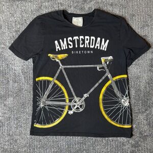 Fox Originals Amsterdam Biketown Graphic T-Shirt Mens XXL Black Bicycle Tee